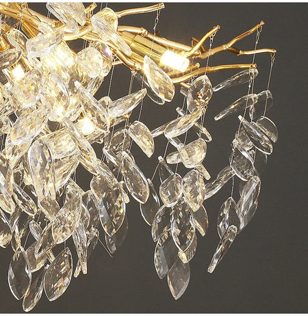 Chandelier - Luxury Gold Crystal LED Pendant Lamp Indoor Villa Lighting SW-36210457 - SWEET-LIGHTS