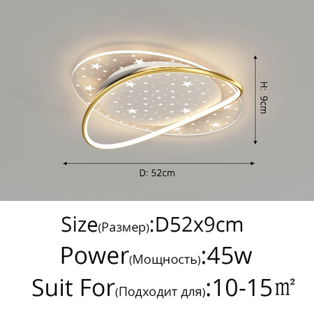 Ceiling Light - New Modern LED Black/Gold with Remote Control SW-36210678 - SWEET-LIGHTS
