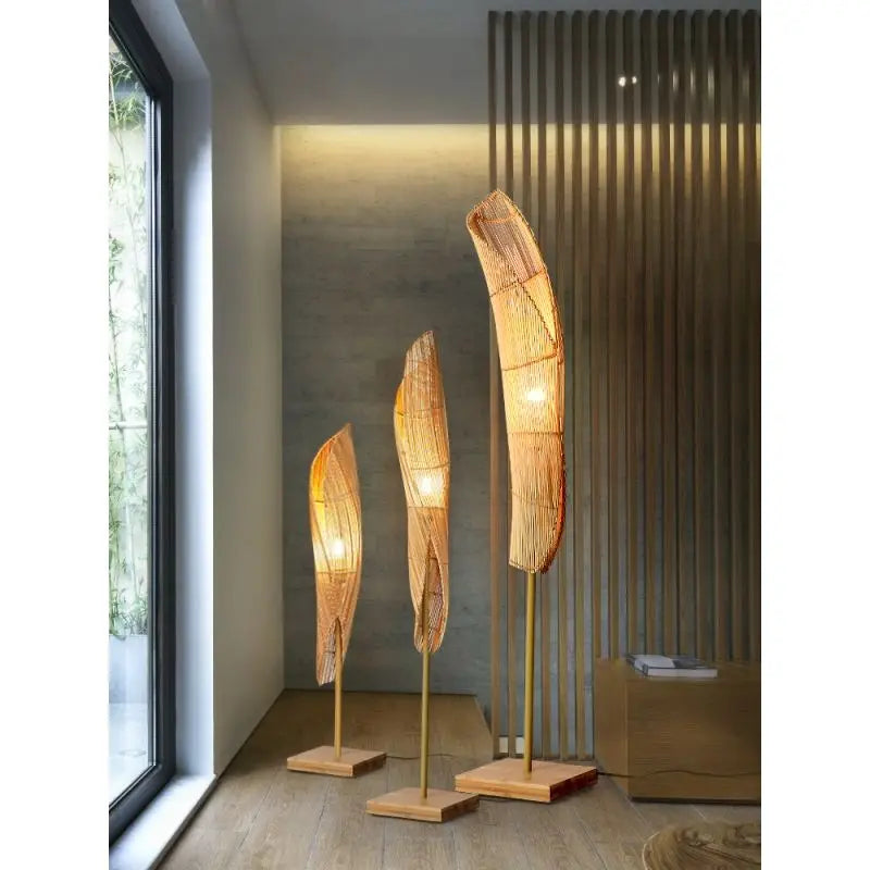 Floor Lamp - Vintage Bamboo Weaving Lamp for Bedroom SW-36210923 - SWEET-LIGHTS