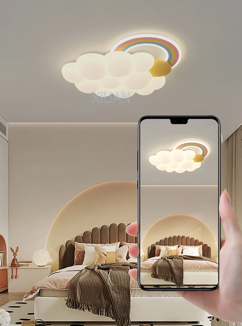 Children Lighting - Cartoon Cloud Rainbow Ceiling Light Bear Horse Rabbit Bedroom Lamps Eye Care Chandelier SW-36210345 - SWEET-LIGHTS