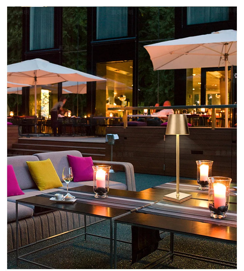 Table Lamp - 5200mAh USB Aluminum Alloy LED Rechargeable for Bar Living Room Reading Wireless SW-36210567 - SWEET-LIGHTS