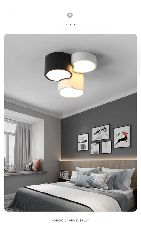 Ceiling Light - Modern Minimalist Geometric Black and White Lamp SW-36214012 - SWEET-LIGHTS