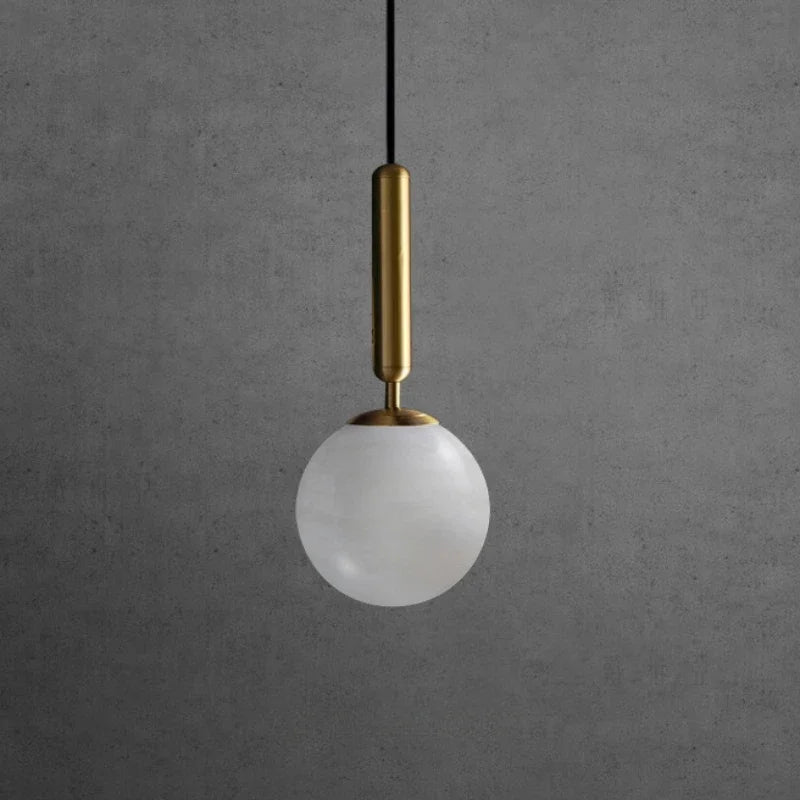 Pendant Light - Modern Marble All Copper Single Head Lamp SW-36210789 - SWEET-LIGHTS