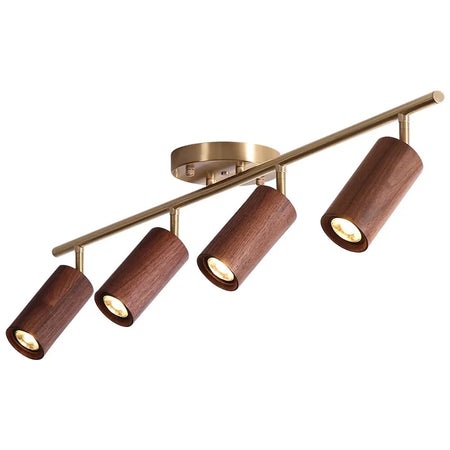 Spotlight - Walnut Wood Brass Spotlight Ceiling Light Fixture for Living Room, Dining Room, Kitchen Island, Corridor, Bedroom SW-36210436 - SWEET-LIGHTS