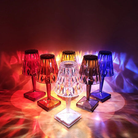 Table Lamp - LED Acrylic Diamond Crystal Decorative Desk Lamp USB Charging Touch Nightlight SW-36210457 - SWEET-LIGHTS