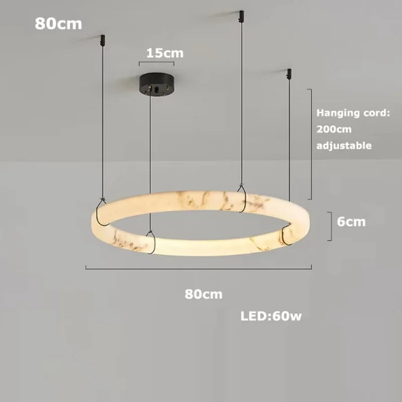 Pendant Light - LED Dimmable Natural Marble Chandelier SW-36210497 - SWEET-LIGHTS