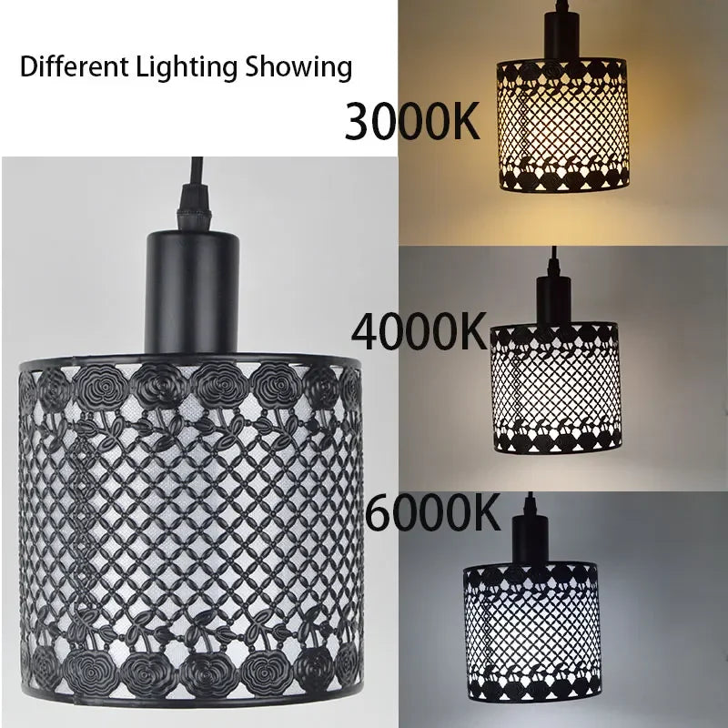 Lampshade - 150mm Modern Cylinder Metal Lampshade with Cutout Design SW-36210457 - SWEET-LIGHTS
