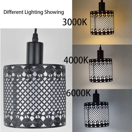 Lampshade - 150mm Modern Cylinder Metal Lampshade with Cutout Design SW-36210457 - SWEET-LIGHTS