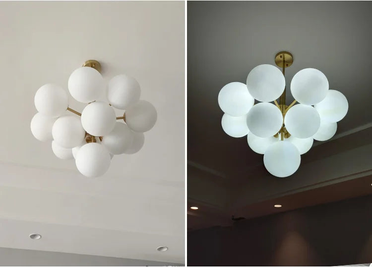 Pendant Light - Nordic Minimalist Glass Ball LED Chandelier for Home Decor SW-36210457 - SWEET-LIGHTS