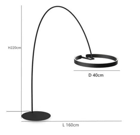 Floor Lamp - Italian Arc Gold Black LED Fishing Ring Light SW-36210829 - SWEET-LIGHTS