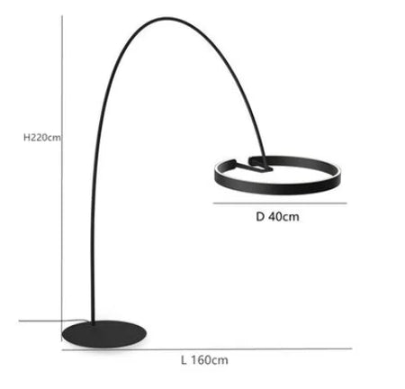 Floor Lamp - Italian Arc Gold Black LED Fishing Ring Light SW-36210829 - SWEET-LIGHTS