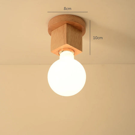 Ceiling Light - Modern Glass Lamp with Wooden Frame for Living Room Dining Kitchen SW-36210457 - SWEET-LIGHTS