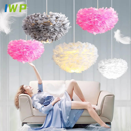 Pendant Light - Feather Nordic LED Chandelier for Living Room and Girl's Room Decor SW-36210578 - SWEET-LIGHTS