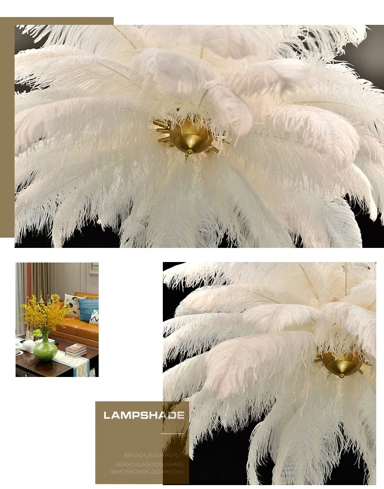 Pendant Light - Nordic Feather Ceiling Chandelier for Home Decoration Indoor Lighting SW-36210457 - SWEET-LIGHTS