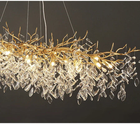 Chandelier - Luxury Gold Crystal LED Pendant Lamp Indoor Villa Lighting SW-36210457 - SWEET-LIGHTS