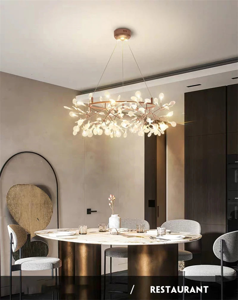 Pendant Light - Nordic Modern Firefly Chandelier Black Gold SW-36210753 - SWEET-LIGHTS