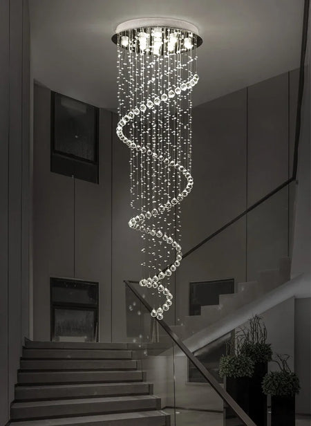 Chandelier - New Modern LED K9 Crystal Double Staircase Lamp SW-36210347 - SWEET-LIGHTS