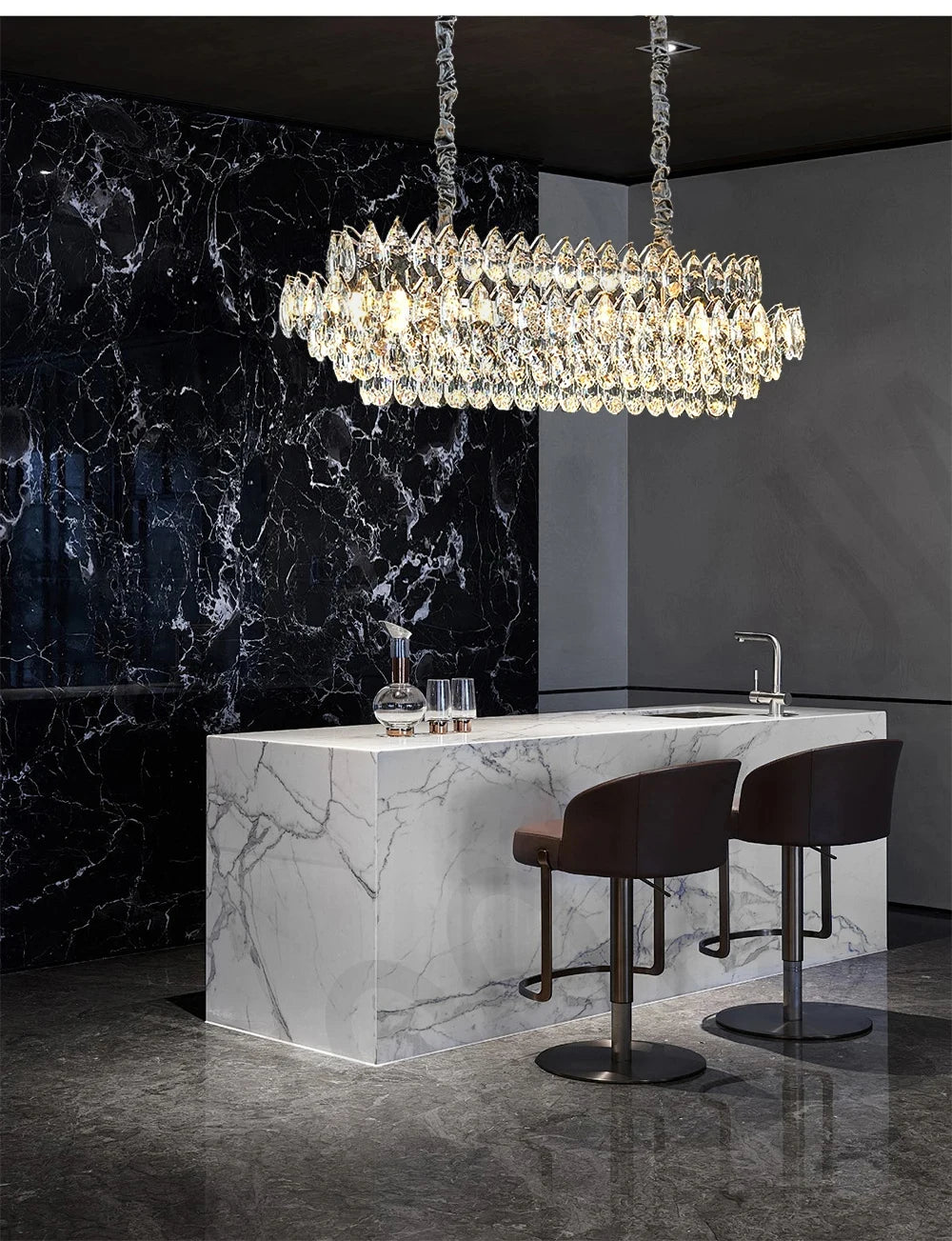 Chandelier - Luxury Crystal Big Chandeliers for Living Room Decor Modern Art Designer Luminaire Hight Ceiling Pendant Home Lamps Hall SW-36210927 - SWEET-LIGHTS