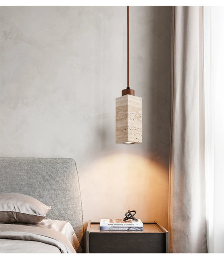 Pendant Light - Yellow Marble Droplight Dining Table Japan Wabi-Sabi Pendant Light SW-36210458 - SWEET-LIGHTS