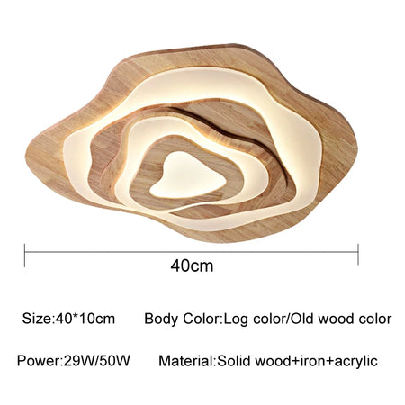 Ceiling Light - Modern Wood Led Ceiling Lamp for Living Room Bedroom Kitchen SW-36210567 - SWEET-LIGHTS