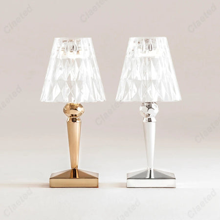 Table Lamp - LED Acrylic Diamond Crystal Decorative Desk Lamp USB Charging Touch Nightlight SW-36210457 - SWEET-LIGHTS