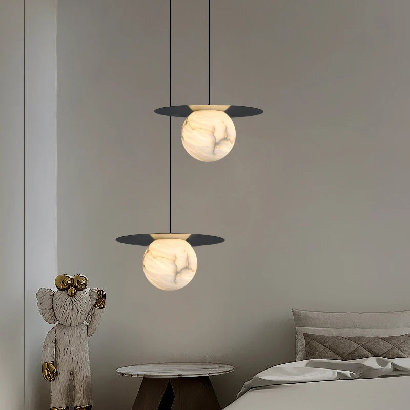 Pendant Light - Natural Marble Ceiling Lamp for Dining Room SW-36210345 - SWEET-LIGHTS