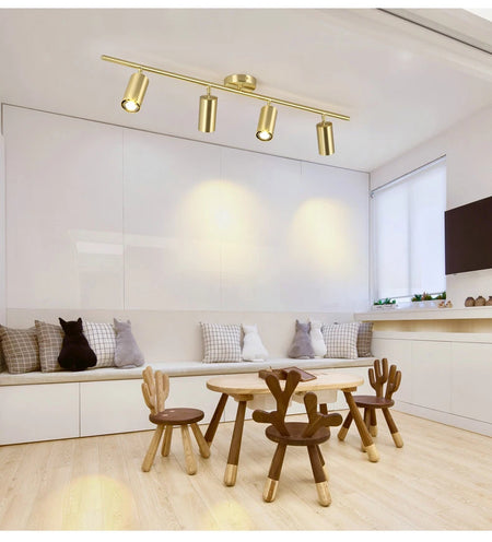 Ceiling Light - Fumi Modern Luxury Gold Track Spotlights Flush Mount Ceiling Fixture GU10 SW-36210345 - SWEET-LIGHTS