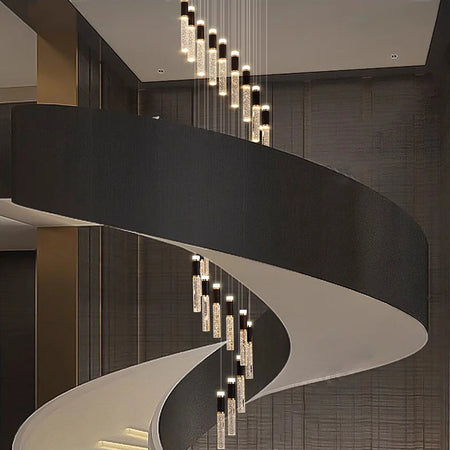Pendant Light - Modern Crystal Stair Chandelier LED Indoor Lighting SW-36210457 - SWEET-LIGHTS