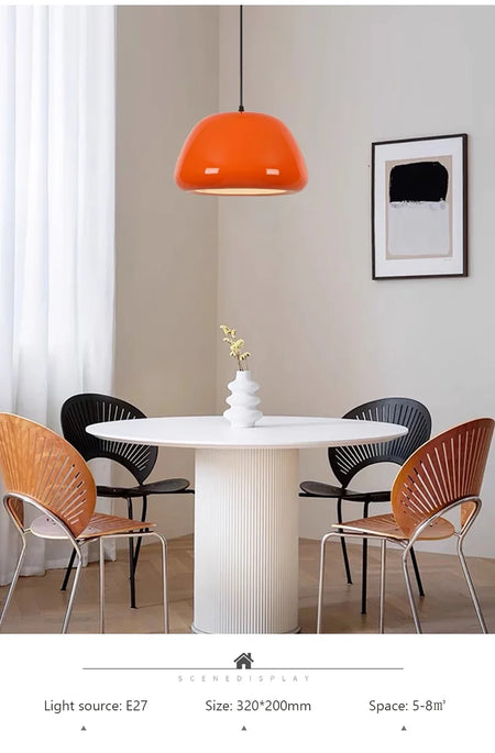 Pendant Light - Nordic LED Macaron Fixture Carbon Steel White Dark Green Orange for Restaurant Living Rooms SW-36210724 - SWEET-LIGHTS