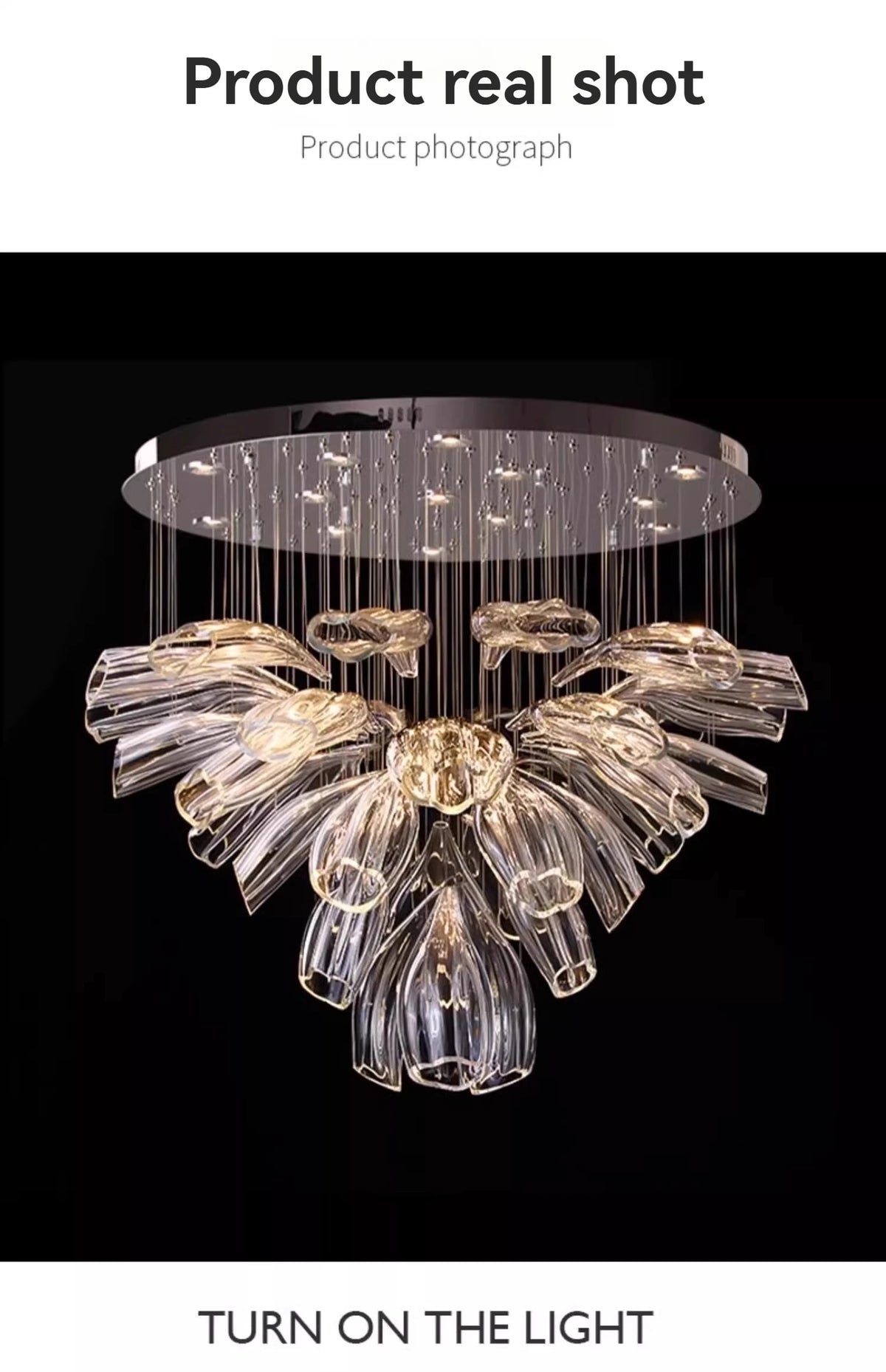 Chandelier - Italy Designer Crystal Glass Pendant Lights Luxury SW-36210457 - SWEET-LIGHTS