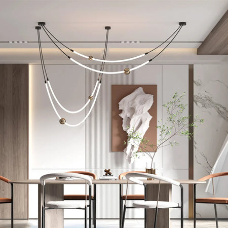 Pendant Light - Nordic Modern Art Line LED Hanging Lamp for Dining Room and Living Room SW-36210567 - SWEET-LIGHTS
