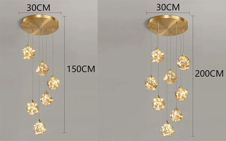 Chandelier - Nordic Home Decoration Stair Chandelier 6-30 Heads SW-36210347 - SWEET-LIGHTS