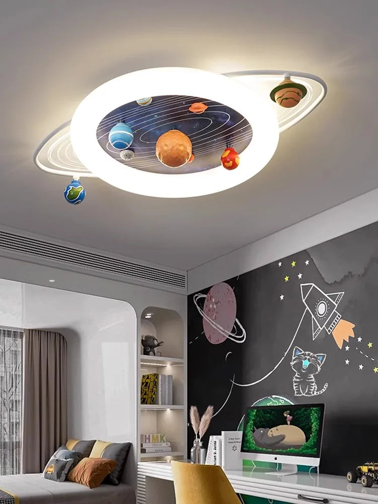 Children Lighting - Children's Room Ceiling Lamp Space Planet Eye Protection Light SW-36210347 - SWEET-LIGHTS