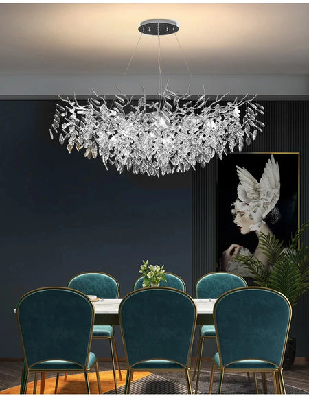 Pendant Light - Modern Luxury Crystal Branches Chandelier LED Fixture SW-36210457 - SWEET-LIGHTS
