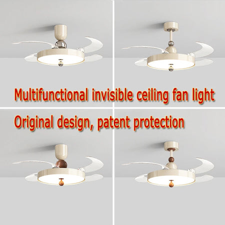 Fans - Modern LED Invisible Fan Lamp With Remote Control SW-36210437 - SWEET-LIGHTS