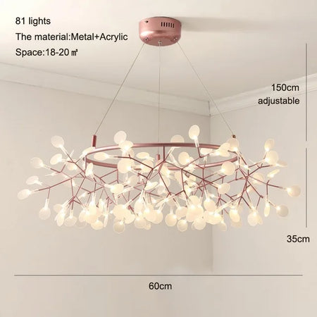 Pendant Light - Nordic Modern Firefly Chandelier Black Gold SW-36210753 - SWEET-LIGHTS