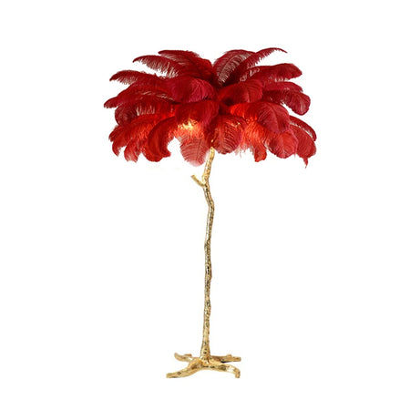 Floor Lamp - Nordic LED Ostrich Feather Deco Gold Resin SW-36210457 - SWEET-LIGHTS