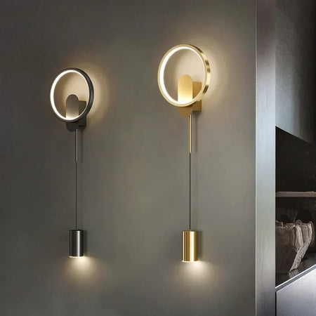 Wall Light - LED Wall Lamp Hallway Aisle Bedroom Sconce Modern Black Gold Fixture SW-36210348 - SWEET-LIGHTS