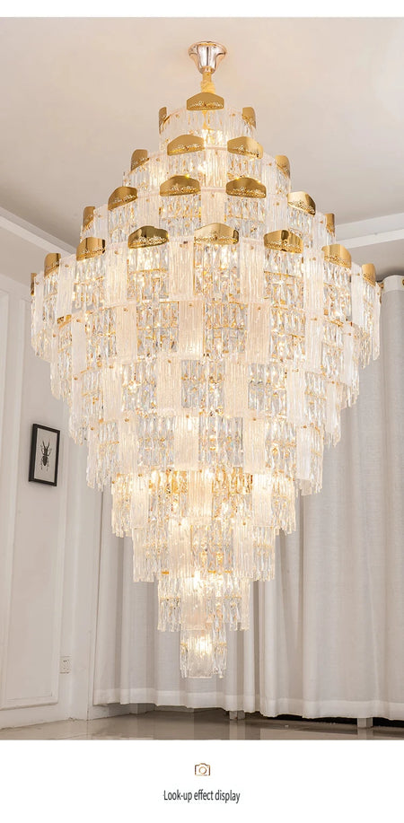 Chandelier - French Duplex High-End Crystal Lights For Luxury Living Room SW-36210789 - SWEET-LIGHTS