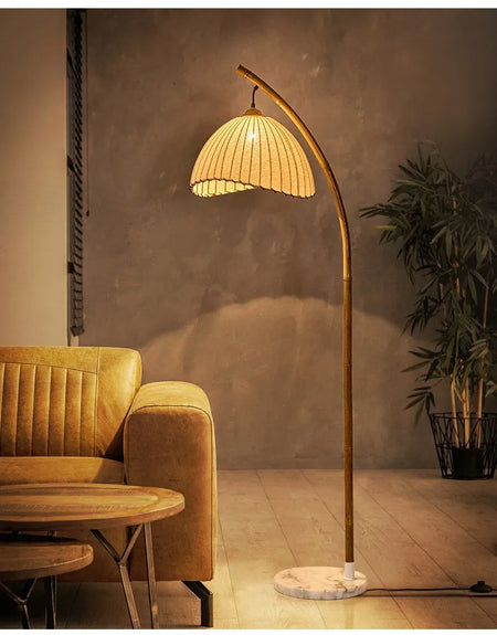 Floor Lamp - Foyer Wabi Sabi Canvas Shades LED Metal Light SW-36211023 - SWEET-LIGHTS