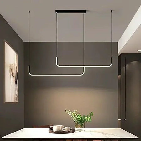 Pendant Light - Modern LED Strip Chandelier Gold Indoor Lamp SW-36210345 - SWEET-LIGHTS