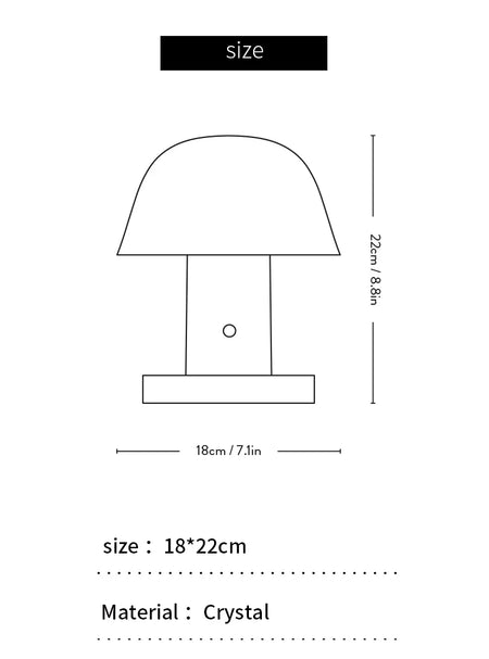 Table Lamp - Mushroom Warm Color USB Rechargeable LED Touch Light SW-36210987 - SWEET-LIGHTS
