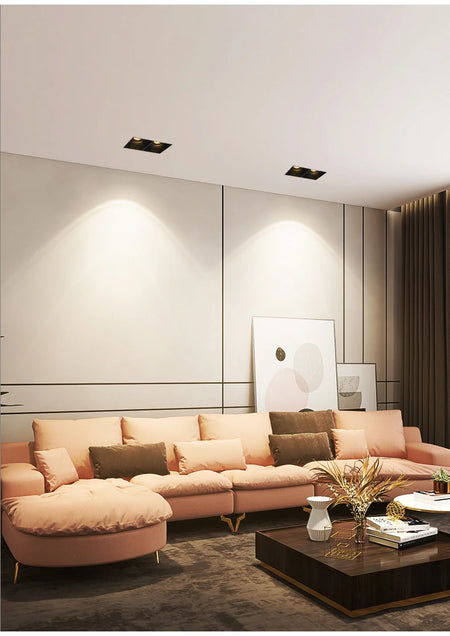 Spotlight - SCON Recessed Spotlight Square Rimless LED Downlight Anti-glare Embedded Ceiling Lamps 110V-240V SW-36210789 - SWEET-LIGHTS