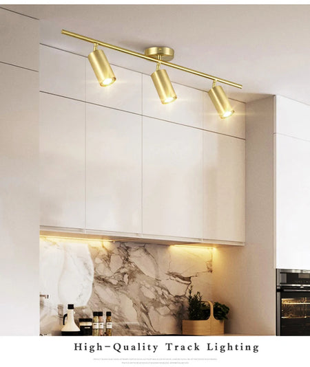 Ceiling Light - Fumi Modern Luxury Gold Track Spotlights Flush Mount Ceiling Fixture GU10 SW-36210345 - SWEET-LIGHTS