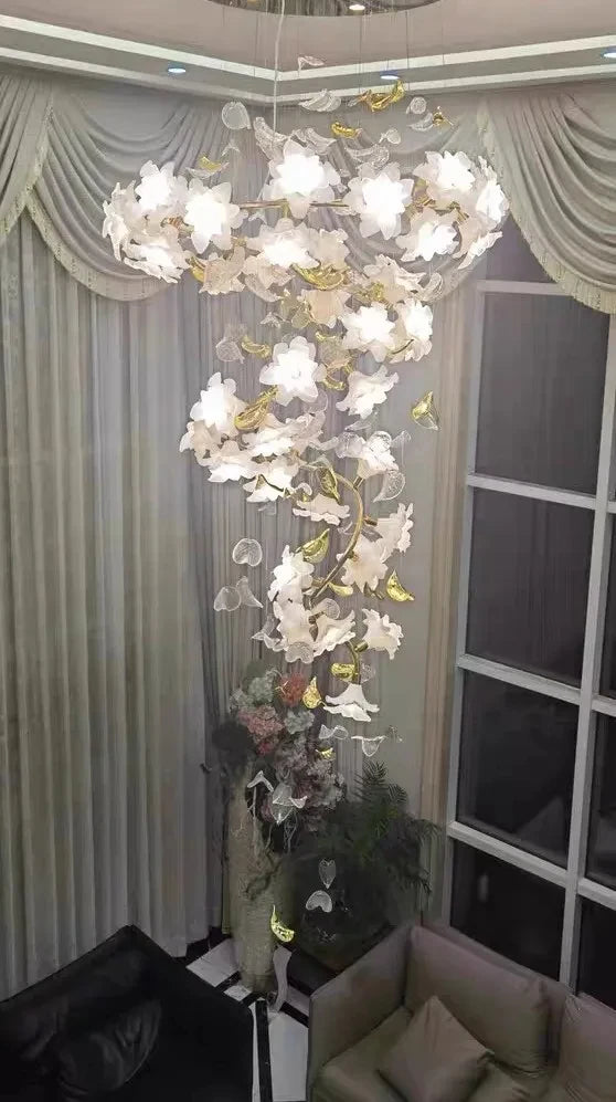 Chandelier - Loft Hanging Crystal Pendant Light for Modern Luxury Hotel Lobby Living Room SW-36210578 - SWEET-LIGHTS