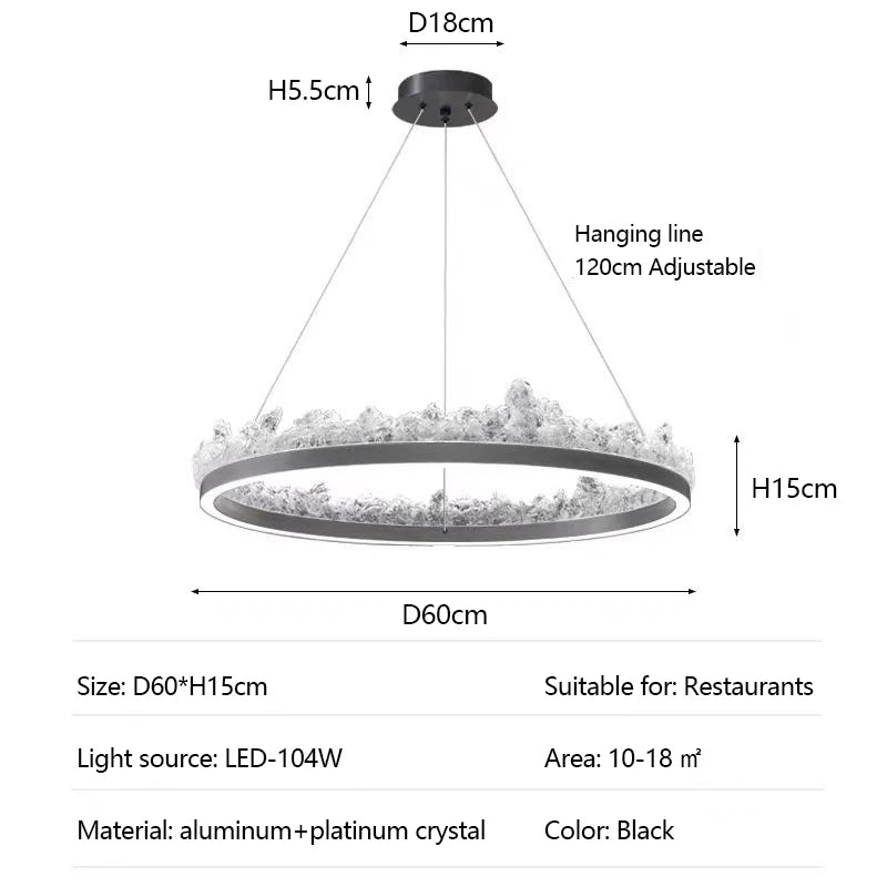 Pendant Light - Italian Minimalist Iceberg Chandeliers Modern Luxury Long Strip Hanging Lights for Bedroom Dining Room Kitchen Island Led Lamp SW-36210123 - SWEET-LIGHTS