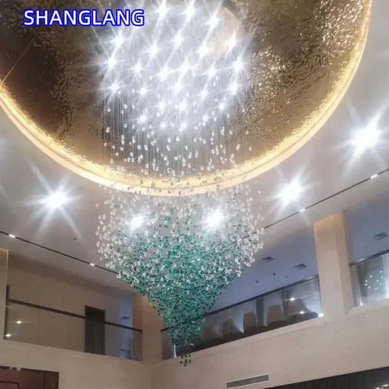 Chandelier - Large Luxury Cristal Lighting Fixtures Modern Stone Crystal LED Chandelier For Living Room Indoor Decor SW-36210347 - SWEET-LIGHTS