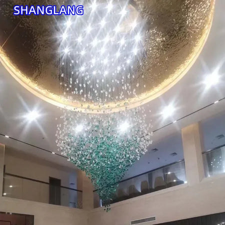 Chandelier - Large Luxury Cristal Lighting Fixtures Modern Stone Crystal LED Chandelier For Living Room Indoor Decor SW-36210347 - SWEET-LIGHTS