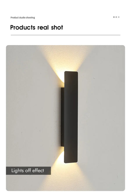 Outdoor Light - Waterproof Aluminum Wall Lamp 18W LED Black SW-36210578 - SWEET-LIGHTS