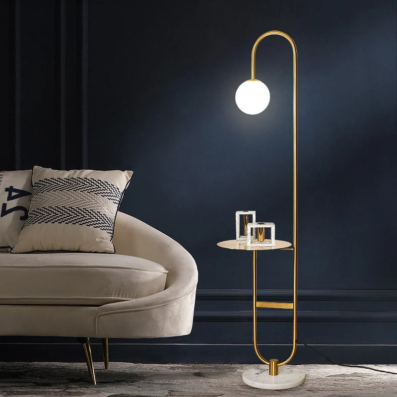 Floor Lamp - Modern Nordic Standing Lamp with Round Table SW-36210457 - SWEET-LIGHTS